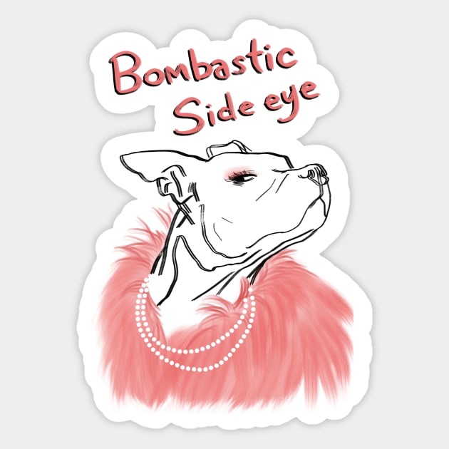 Dog Bombastic Side Eye Sticker by TwoBrosDepressed